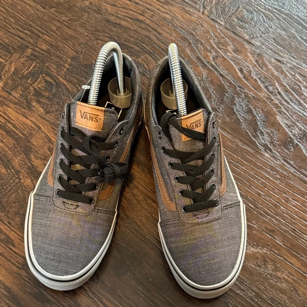 Vans Gray and Brown Kids Sneakers, New Without Tags